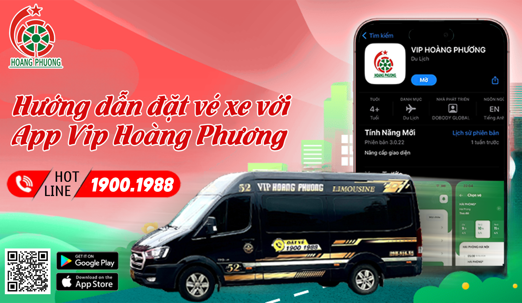 Hướng dẫn đặt vé xe limousine Hà Nội- Hải Phòng trên app Vip Hoàng Phương